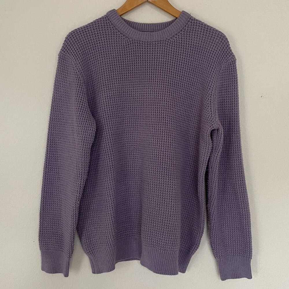 PJ Paul Jones Purple Waffle Knit Sweater